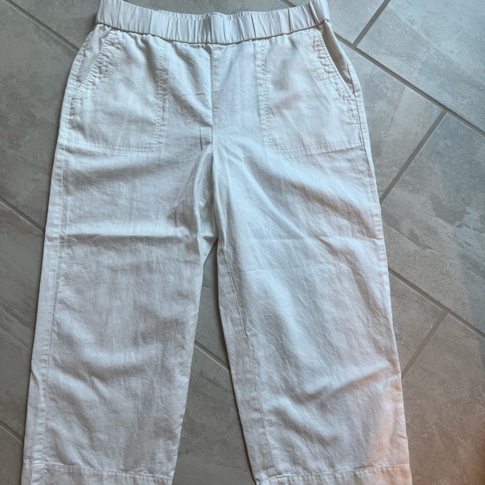Talbots White Wide Leg Pants Size L